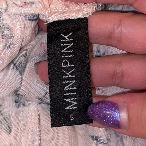 MinkPink Floral Ruffled Tier Pink/Minty Blue Maxi Skirt Size S - Picture 8 of 9